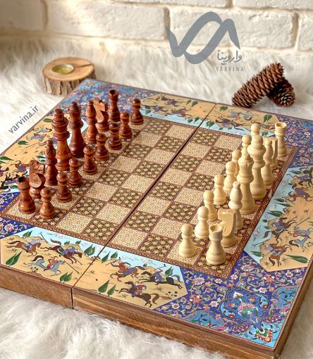 تصویر  مهره شطرنج چوبی ساده