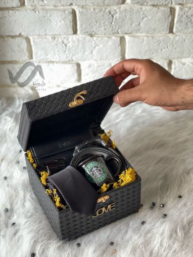 تصویر  پک هدیه مردانه ست کیف پول و کمربند